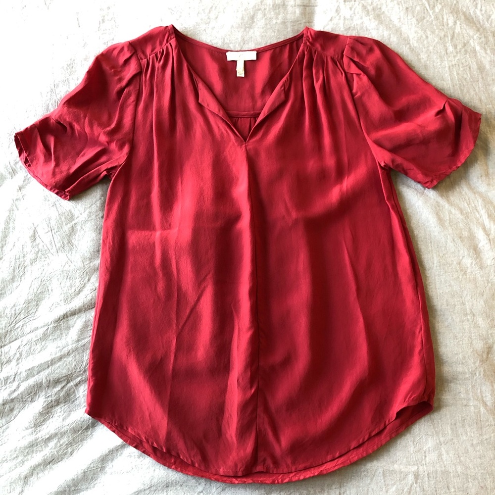 Joie Red Silk Blouse (S)